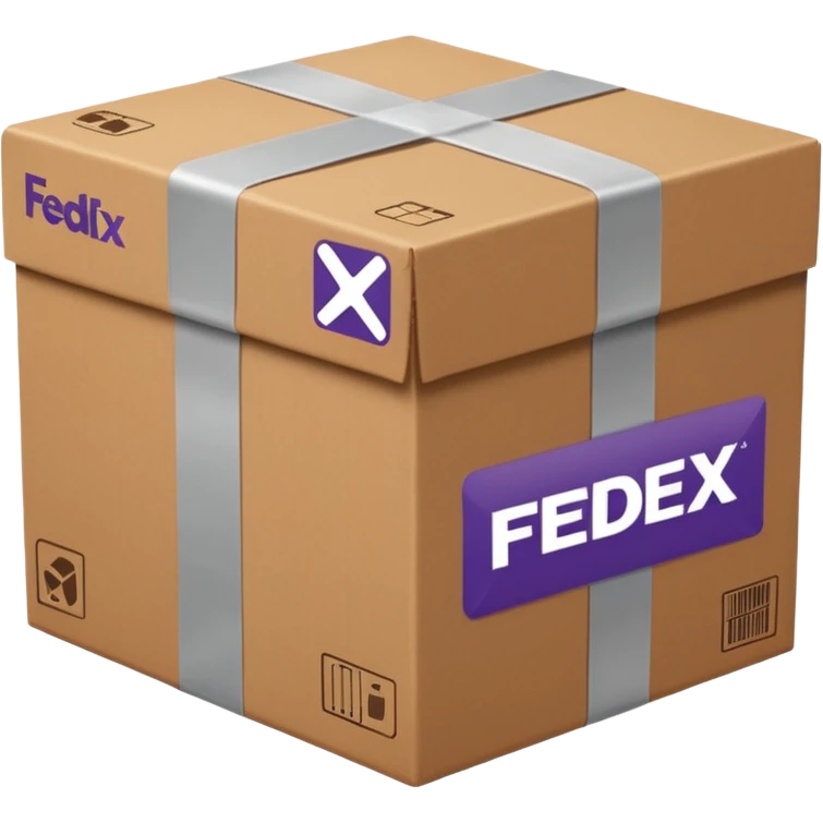 FedEx delivery parcel emoji