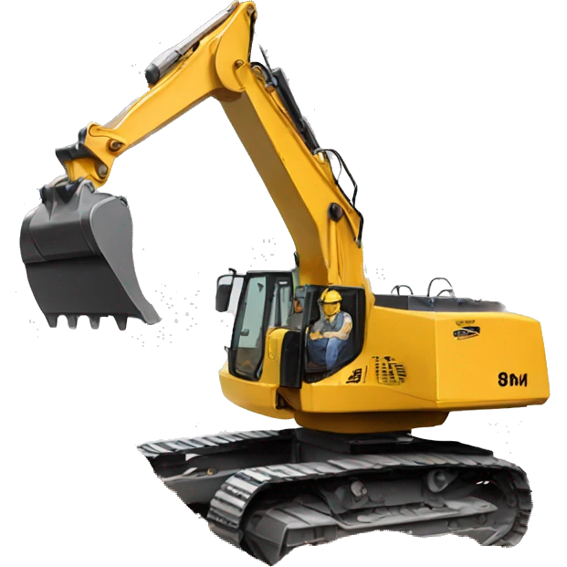 Rabbit on Excavator  emoji