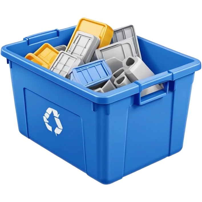 plastic parts bin euro blue emoji