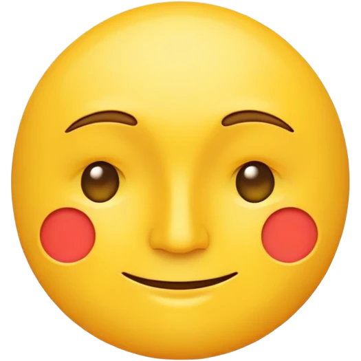 Yellow face with :> on it, turned 90° clockwise  emoji