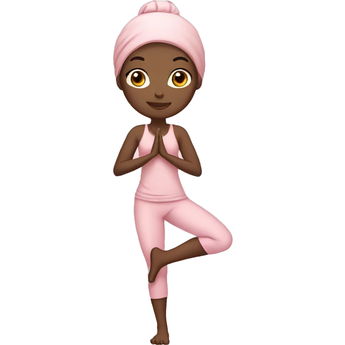 yoga girl light pink clothes  emoji