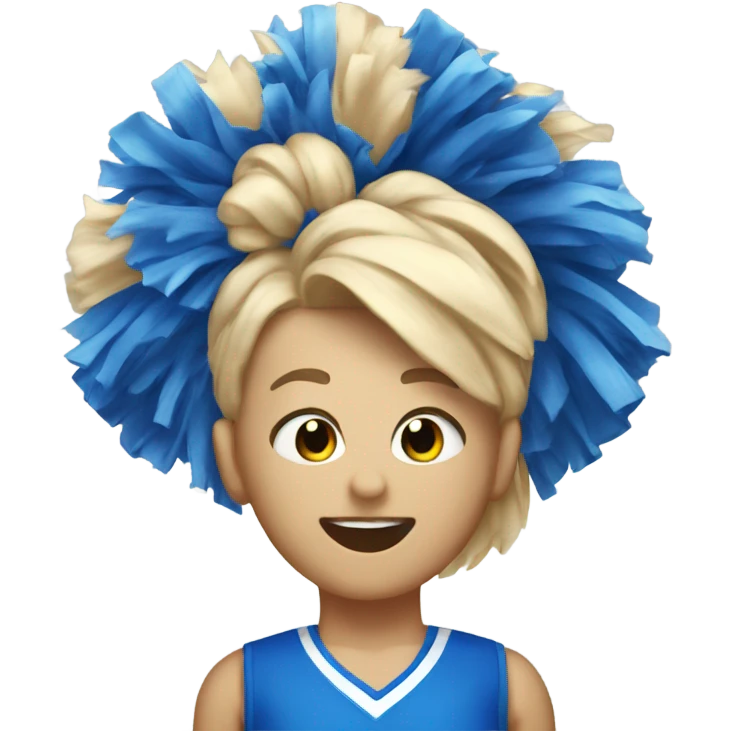 blue cheerleading pom emoji