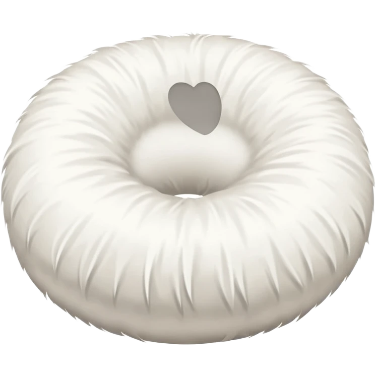 white round pillow made out of fur emoji