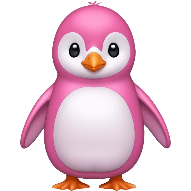 Pink penguin emoji