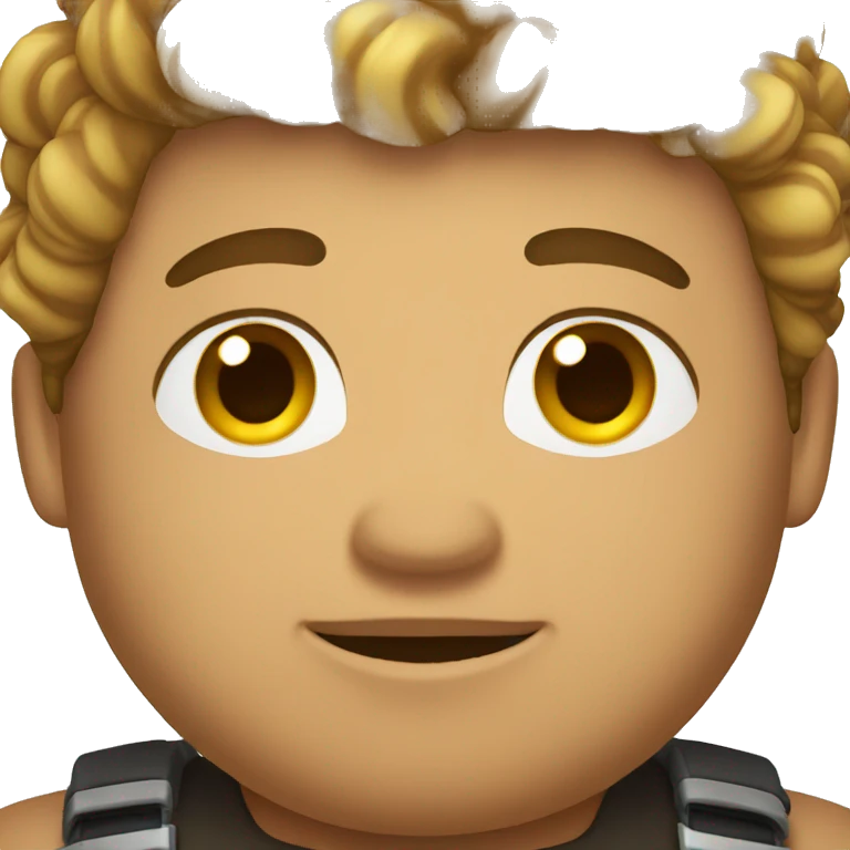 fat, crest hairstyle, white brown skin emoji
