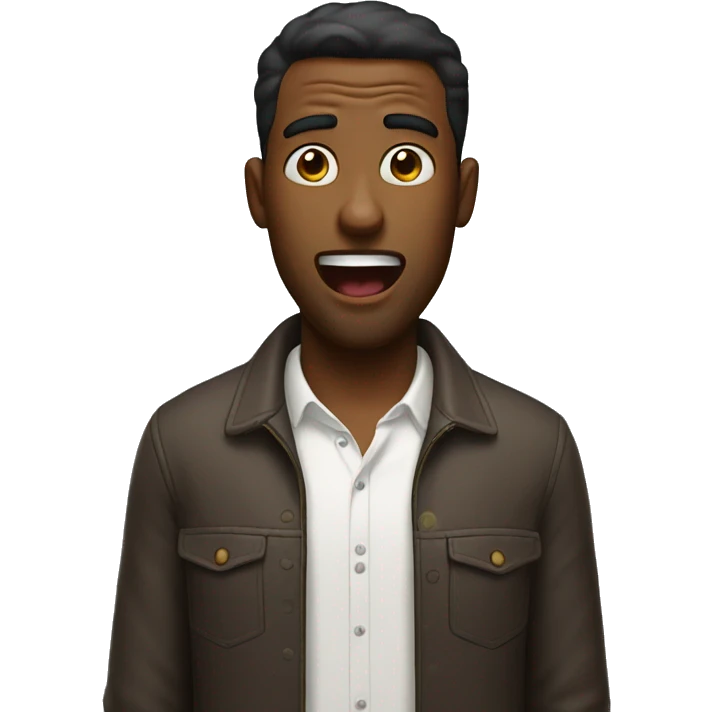 Surprised American Man with torso emoji