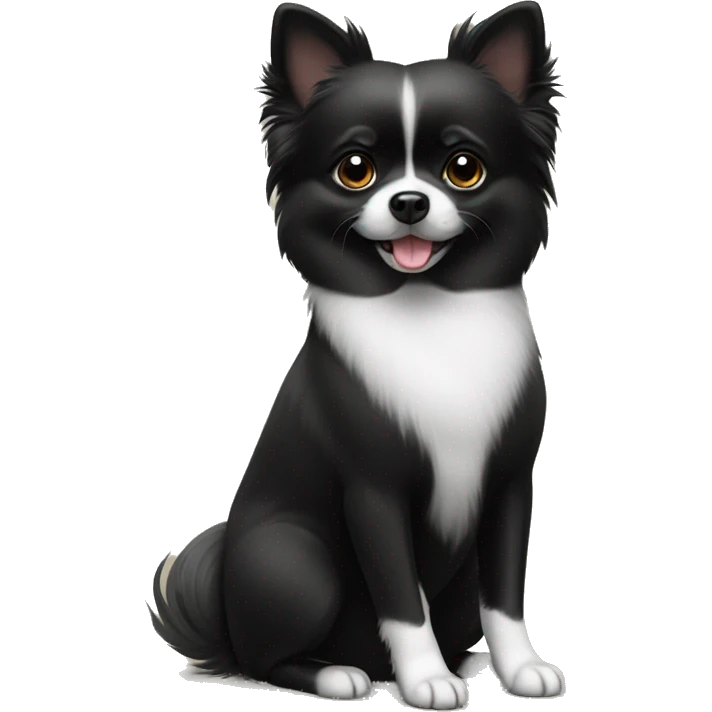 Tuxedo Pomeranian emoji
