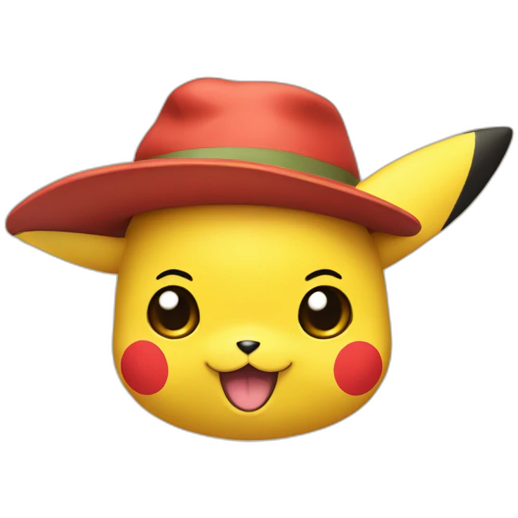 Pikachu wearing hat emoji