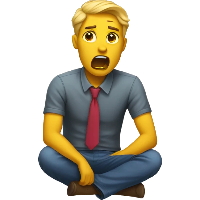 bored yawning yellow emoji