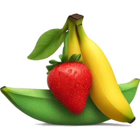 Banana strawberry emoji