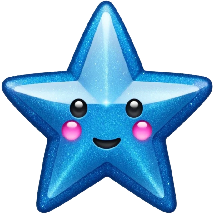 icon instagram em forma de estrela glitter blue emoji