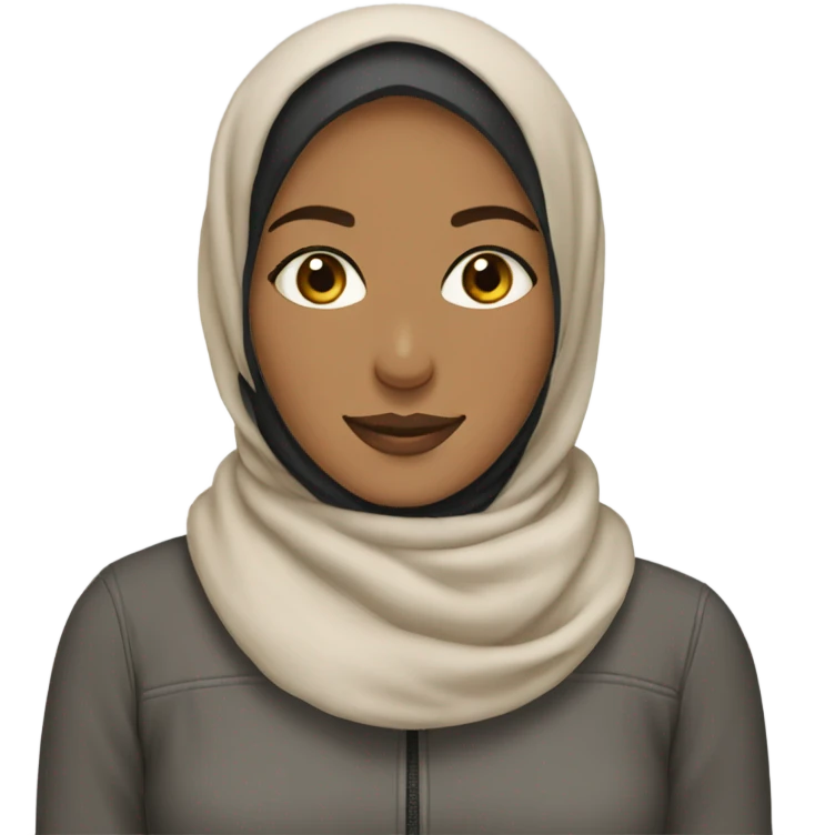 Hijabi in winter emoji