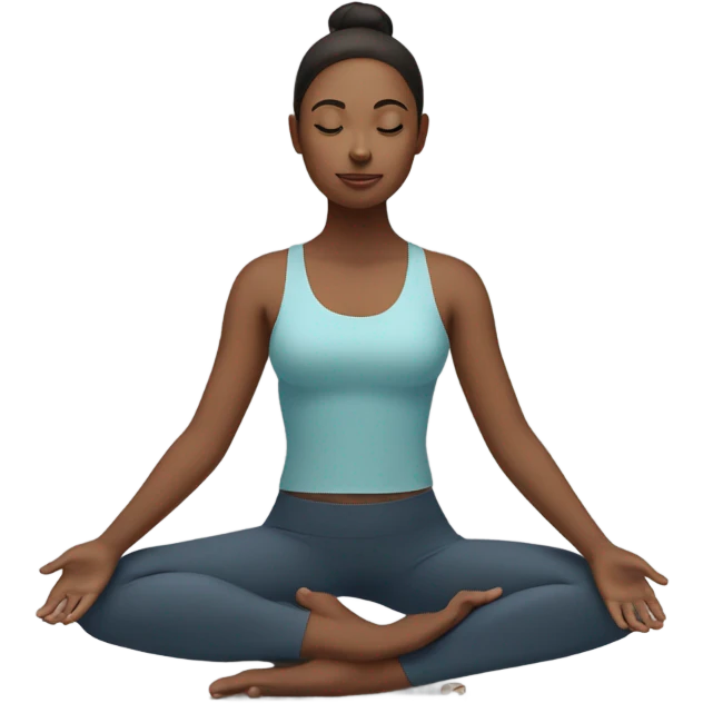 girl doing yoga emoji