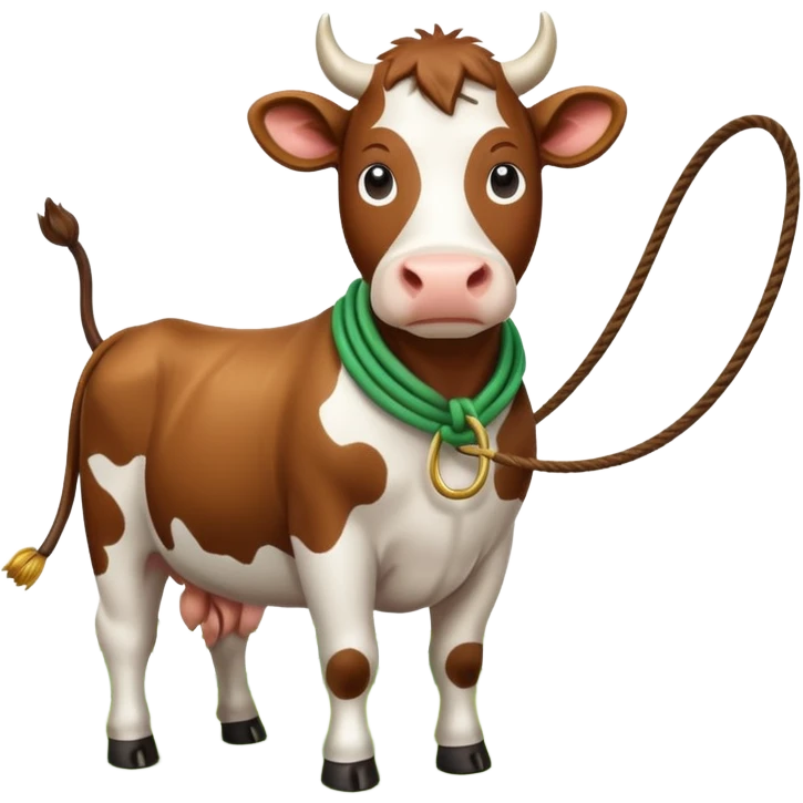 Vaca con lazo emoji