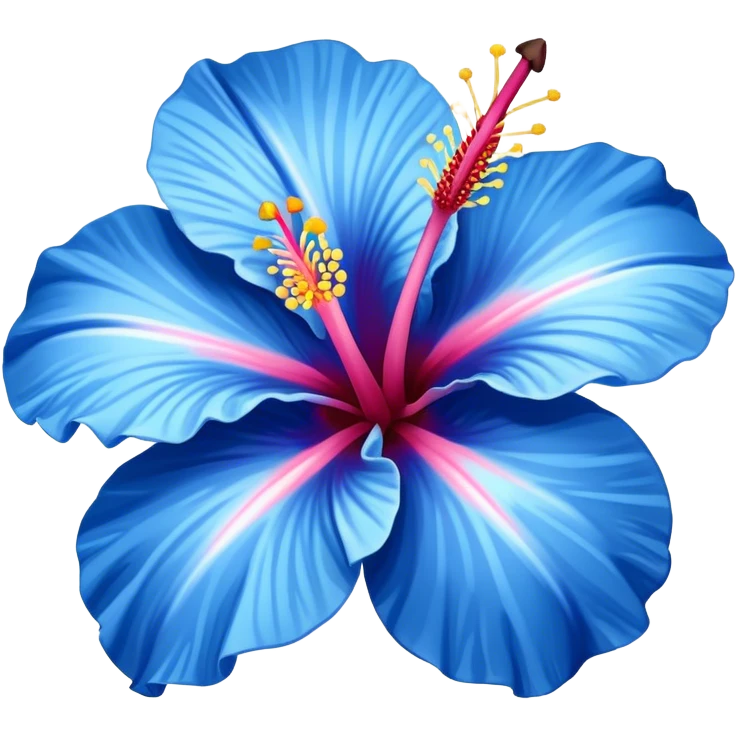 Blue hibiscus  emoji