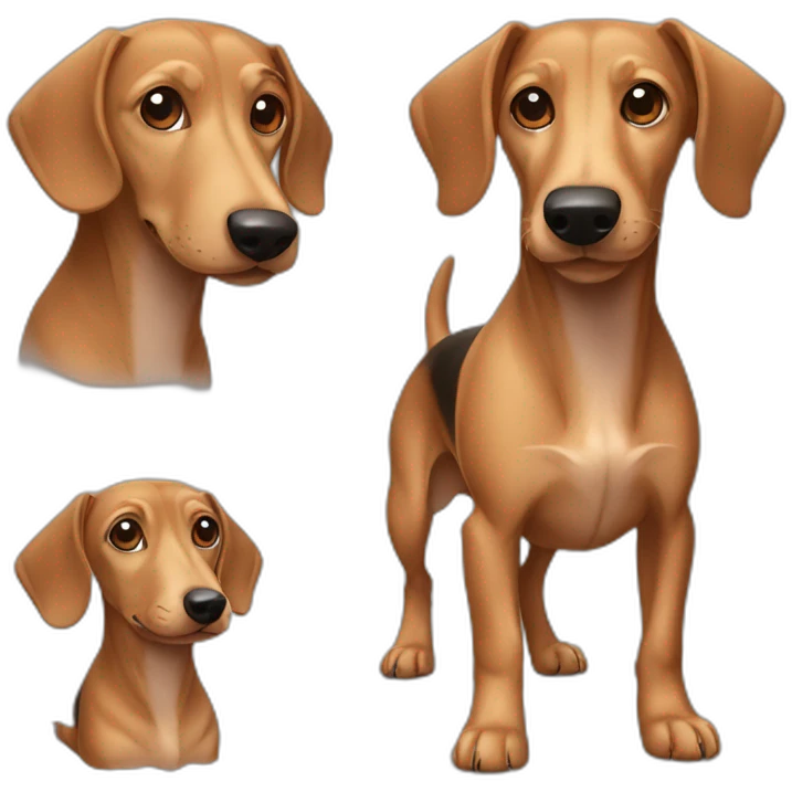 light brown dachshund and terrier dog mix emoji