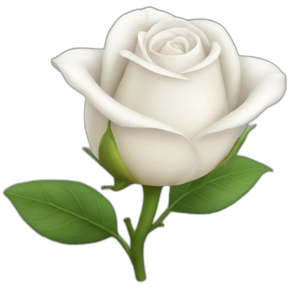 White rosebud emoji