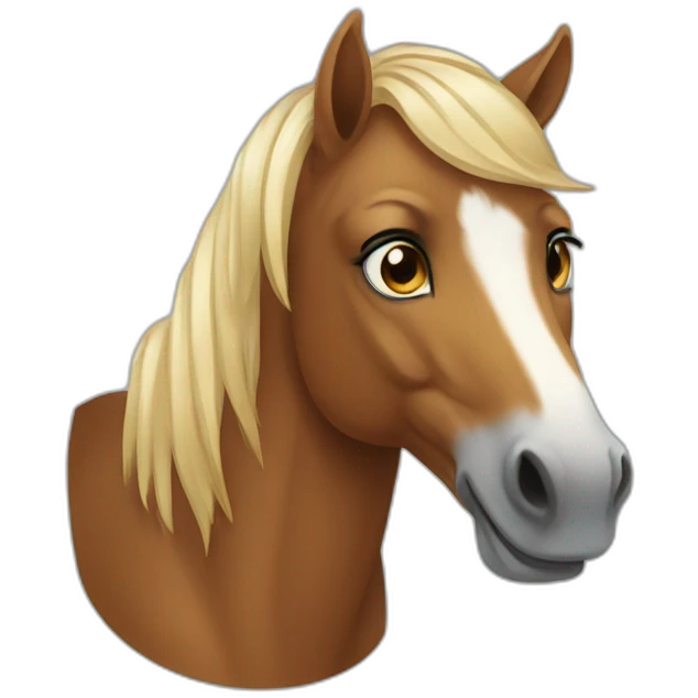 horse wearing emoji
