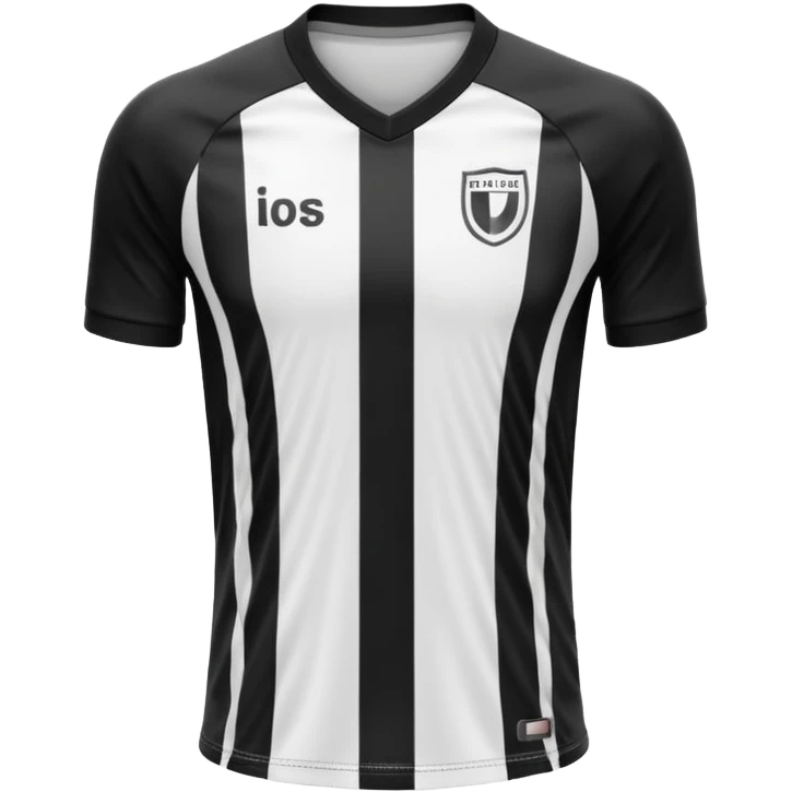maillot football rayures noir sans numero ni logo emoji