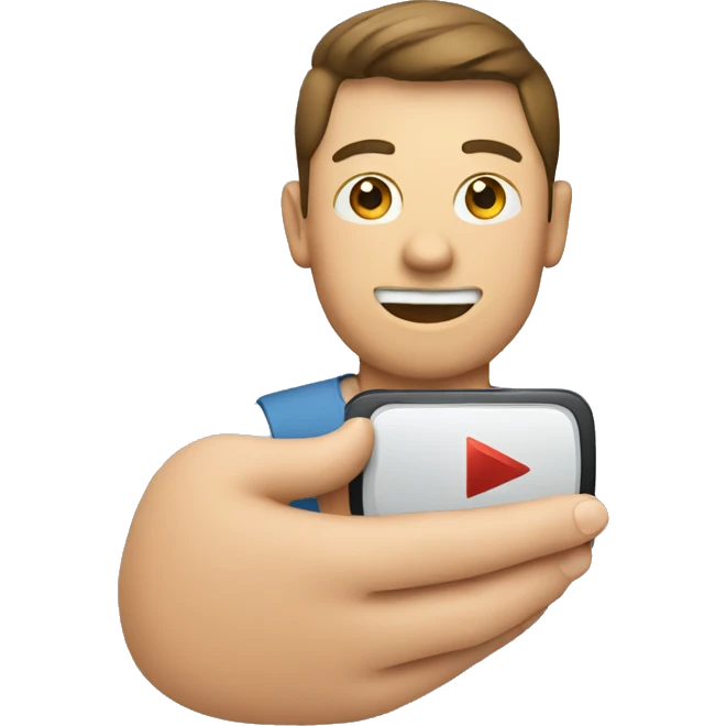  person holding the YouTube logo emoji