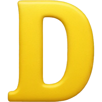 a yellow capital D emoji