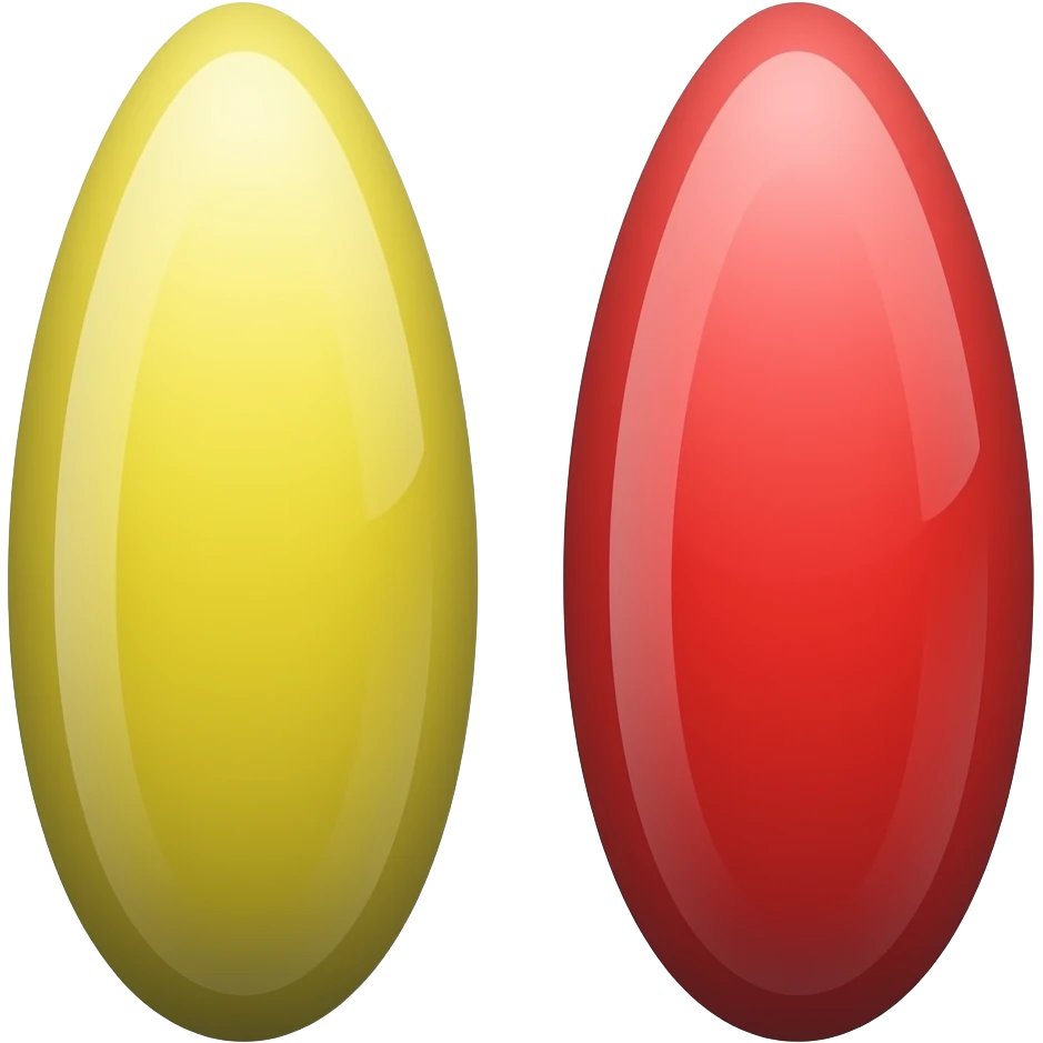 Yellow and red paintballs emoji