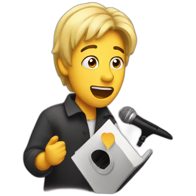A Person singing emoji