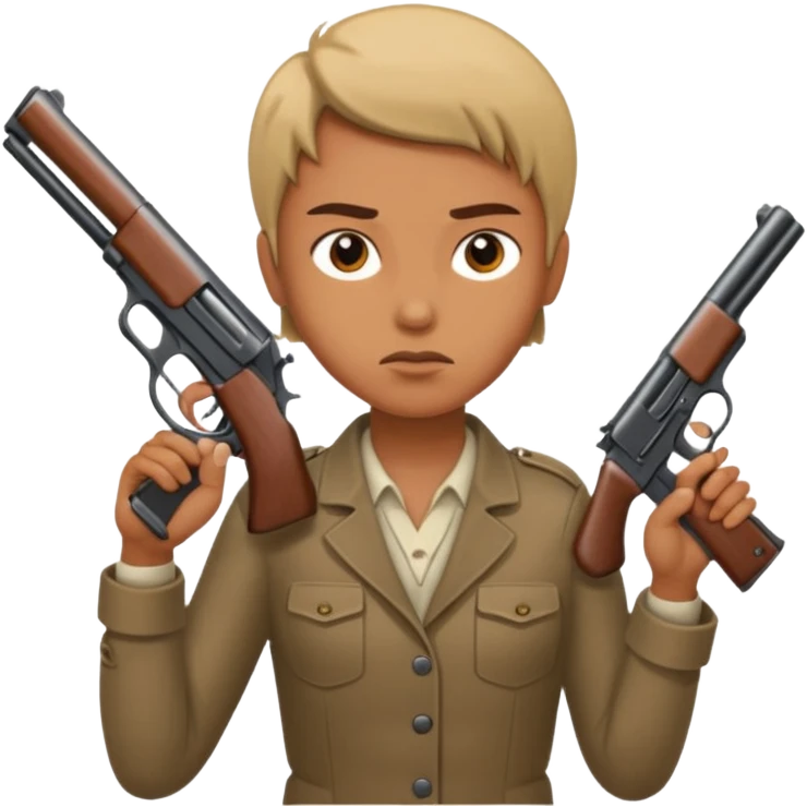 Emoji de una persona con una pistola emoji