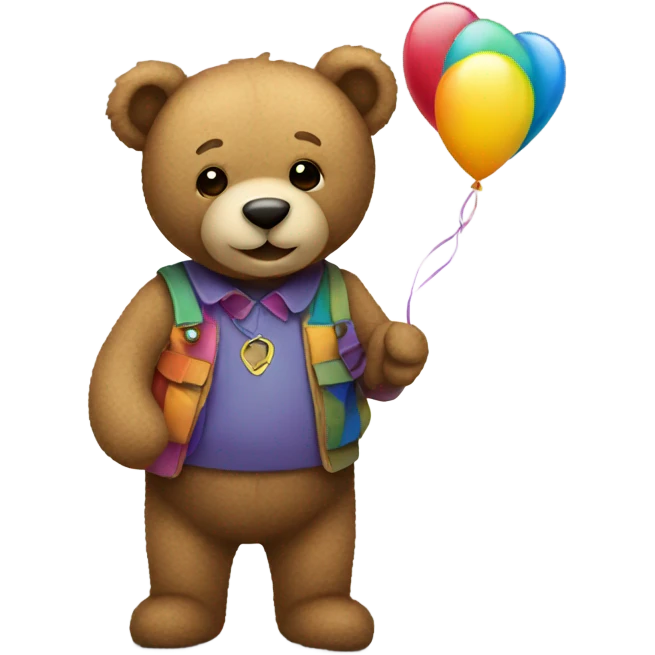 🧸holding 🎈 emoji
