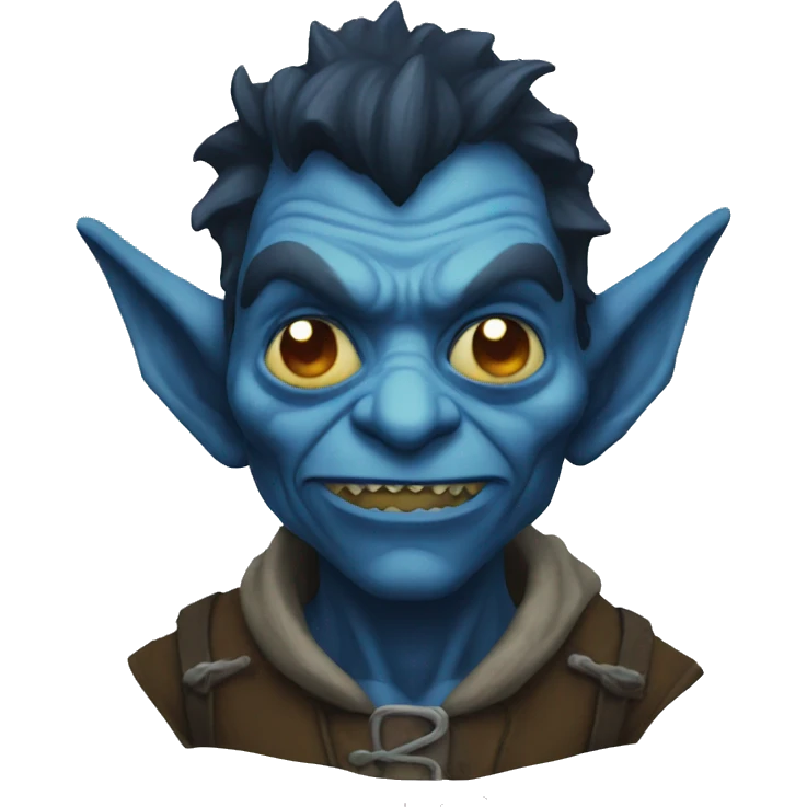 Blue goblin emoji