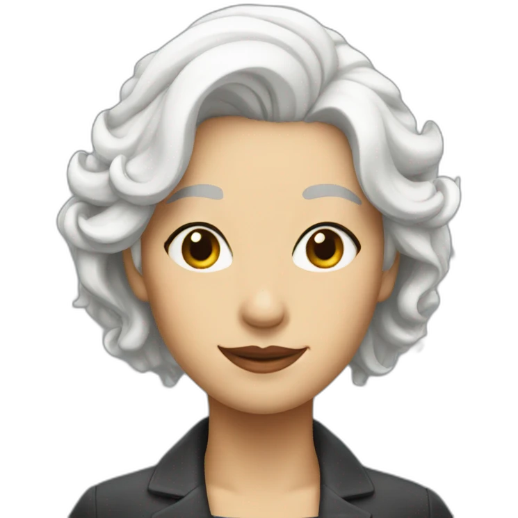 A lady with white hair emoji