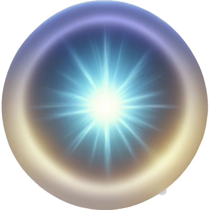 blue light sphere radiating aura  emoji