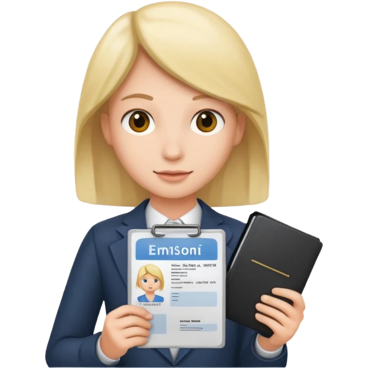 front documents and personal license emoji