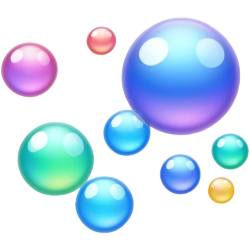 trail of bubbles no faces emoji