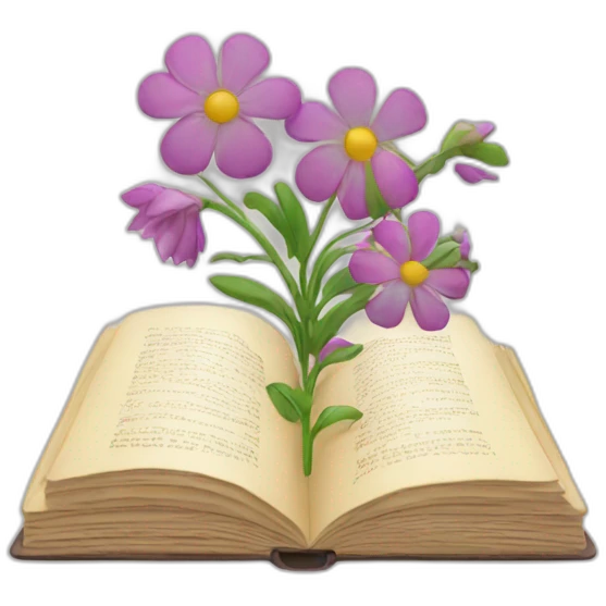 Book with flowers  emoji
