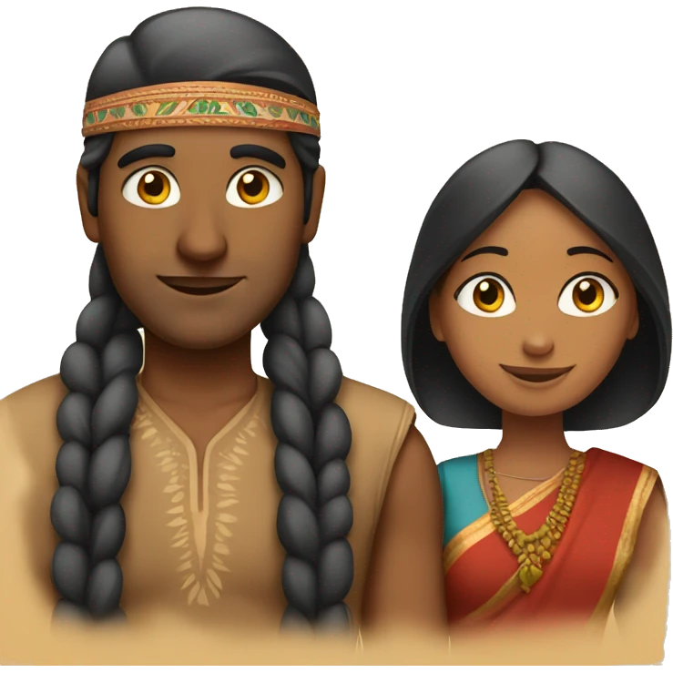 indian women with an indian man emoji