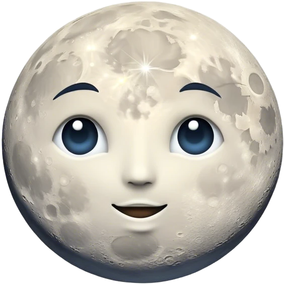 moon on the sky background emoji