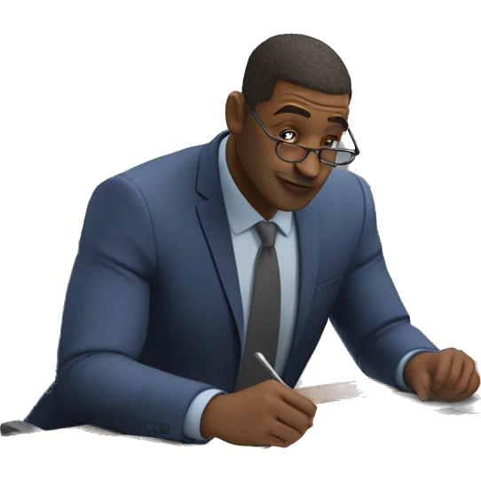Architect looking at blueprints emoji