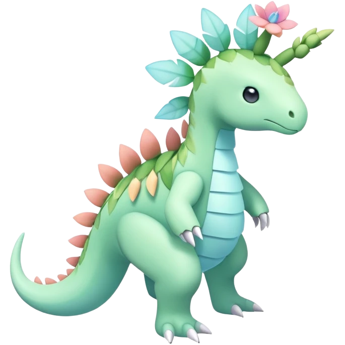 Meganium-Amaura-fakemon (full body) emoji