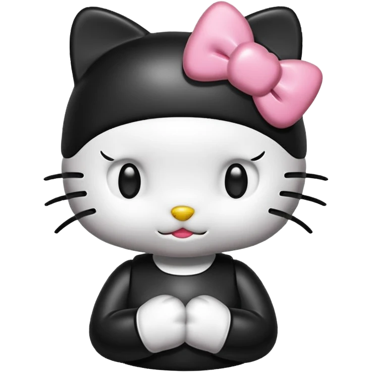 Hello kitty black emoji
