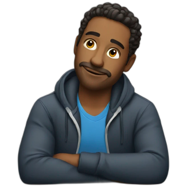 roberto sitting relaxed emoji