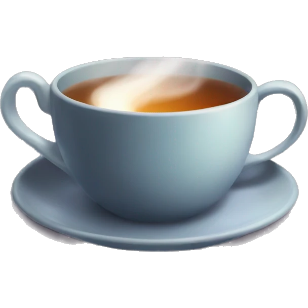 cup of hot steamy tea with a nighttime cap on too emoji