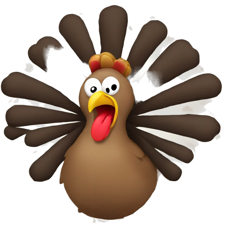 Upset turkey about to be eaten emoji