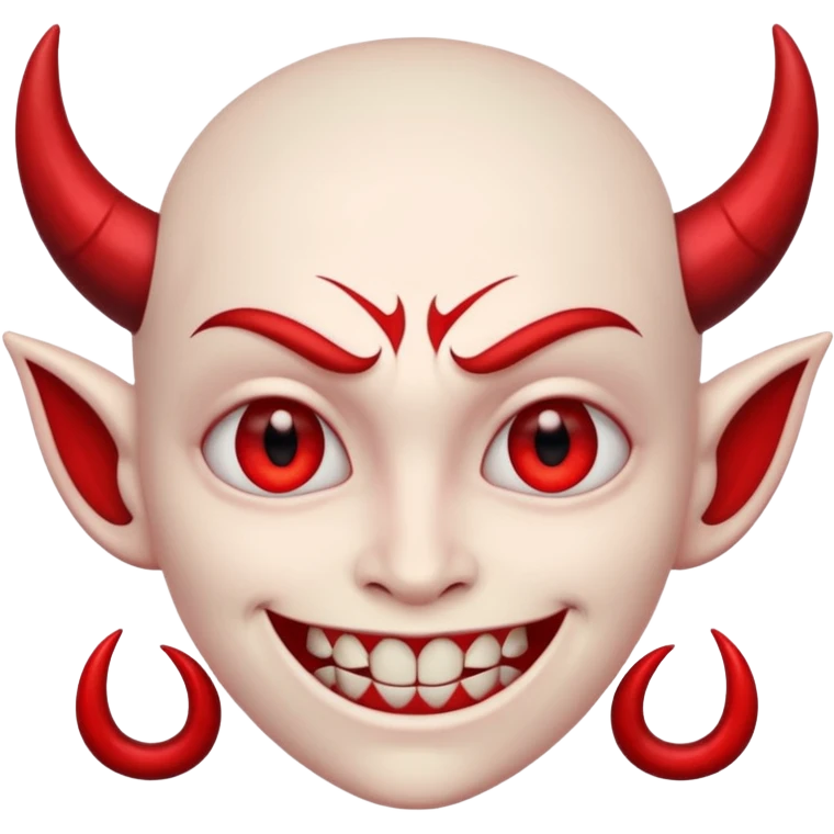 evil person with devilish smile emoji