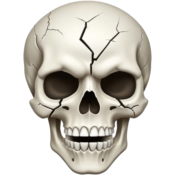 Skull face that’s mouth fell to the ground emoji