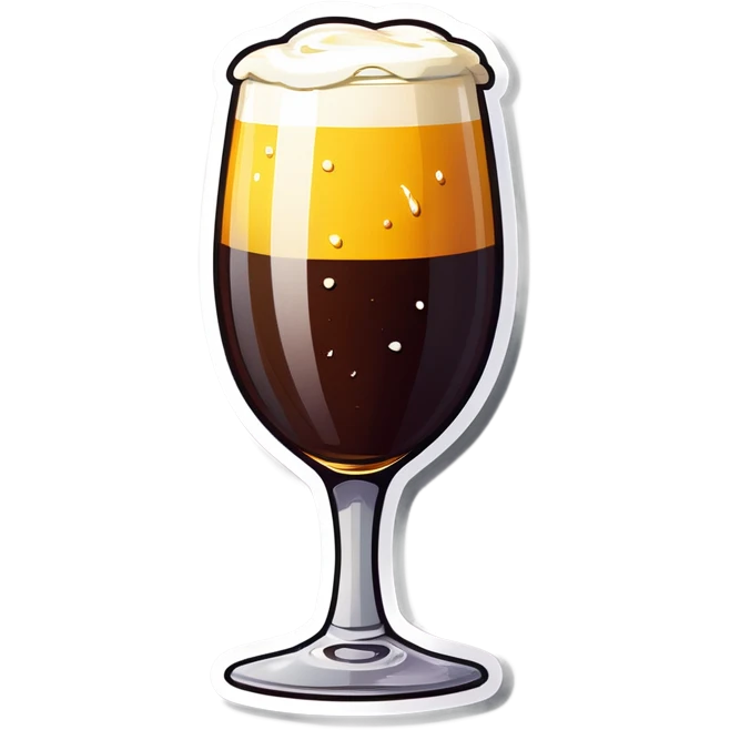 Bière dans un verre à anse qui coule avec mousse  emoji