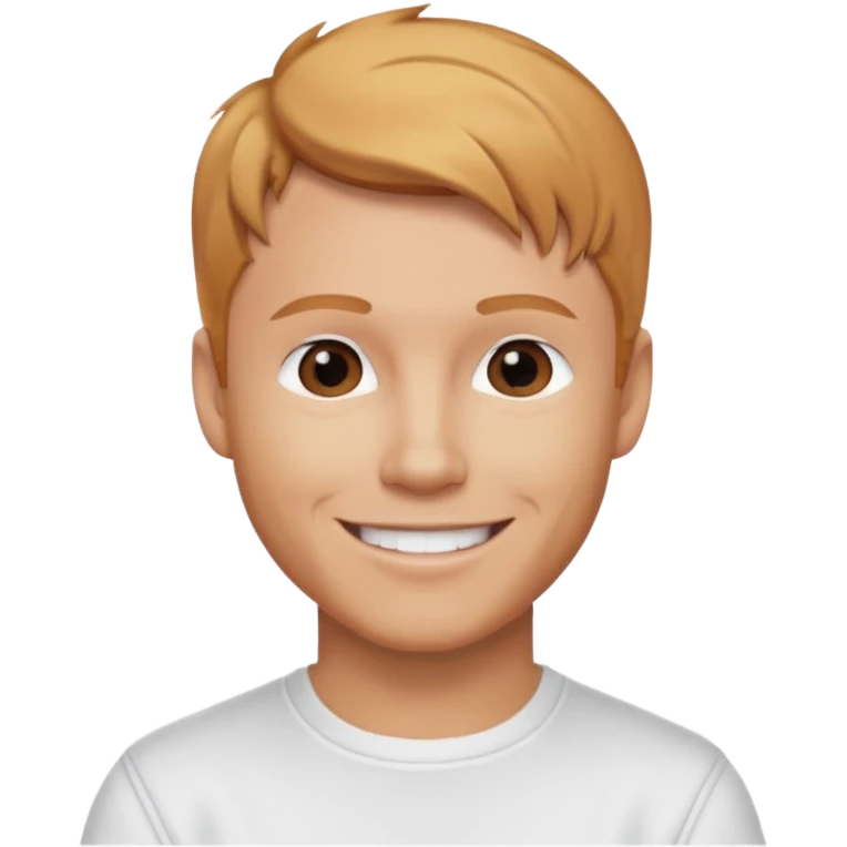 Brian Littrell from Backstreet Boys with reddish blonde hair, white outfit emoji