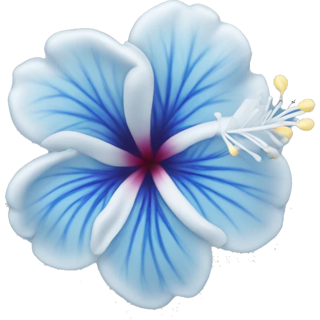Hibiskus lower in blue emoji
