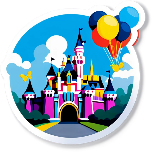 Flying over Disneyland emoji