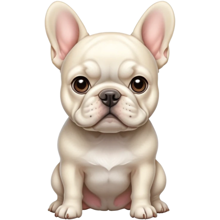 white frenchie dog emoji